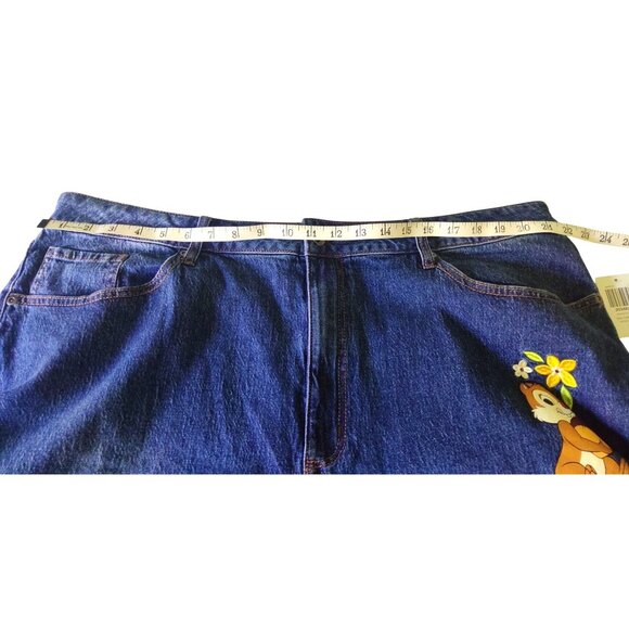 Disney Her Universe Women's Size 20 Chip & Dale Embroidered Denim Mom Jeans NWT - Picture 11 of 15